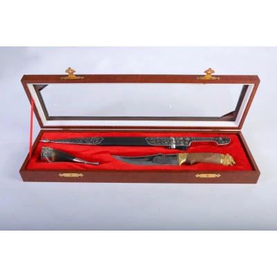 Набор подарочный №5 (кинжал, рог и разделочный нож)