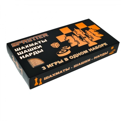 Набор игр "3 в 1" (шахматы, шашки и нарды)