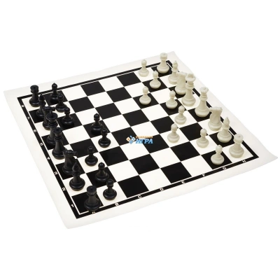 Шахматы в чехле (45х45 см) (шахм.поле - ткань, фигуры - пластик)