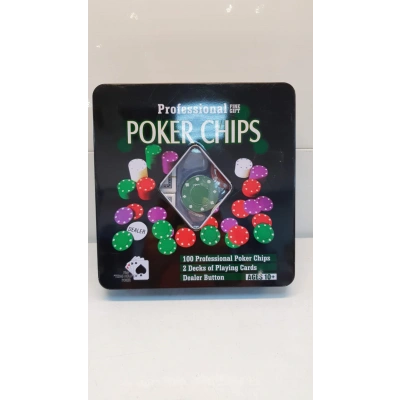 Набор для игры «Покер» фишки на 100 шт без номинала.
