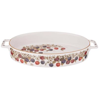 блюдо овальное с ручками lefard "ежевика" 36,5*21*6 см