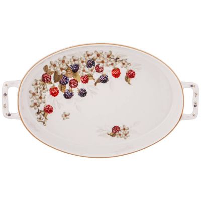 блюдо овальное с ручками lefard "ежевика" 36,5*21*6 см