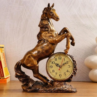 Часы настольные "Каминные. Конь", дискретный ход, 27 х 12 х 36.5 см
