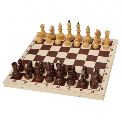 Шахматы турнирные утяжеленные в комплекте с доской