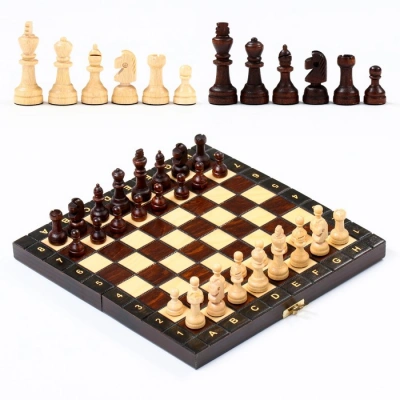 Шахматы ручной работы, 27 х 27 см, король h=6 см. пешка h-2.5 см 4963450
