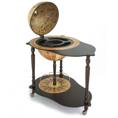 Глобус-бар напольный со столиком и картой мира "Caravaggio"
